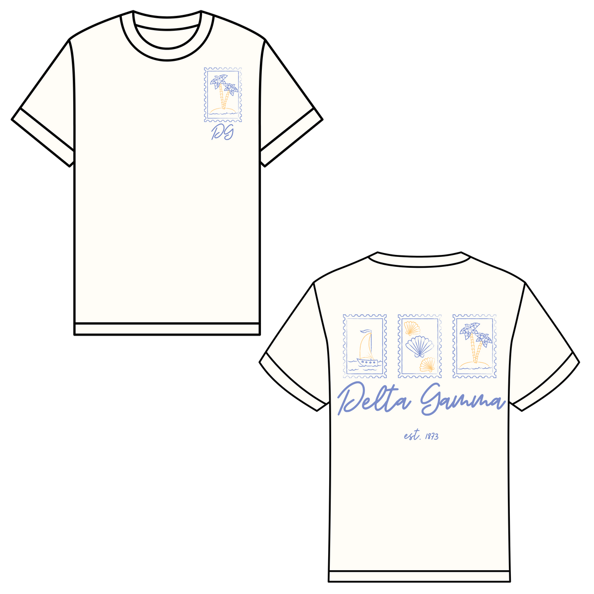 Beach Stamp - The Mazy T-shirt